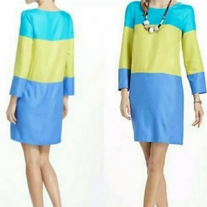 Maeve Anthropologie Color-block Shift Long Sleeve Dress Size‎ 2